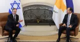 Le prédident de Chypre, Nikos Christodoulides, et son homologue israélien, Isaac Herzog, au palais présidentiel de Nicosie, à Chypre, le 10 septembre 2026.