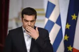 Alexis Tsipras à Paris, le 4 février. AFP PHOTO MARTIN BUREAU


