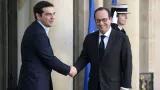 François Hollande a reçu mercredi à l'Élysée, le nouveau premier ministre grec Alexis Tsipras. Crédits photo : MARTIN BUREAU/AFP


