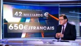 Le chef du service économique de TF1 présente les résultats de son «calcul» au JT de 20 heures du 26 janvier. (Capture d'écran)


