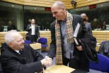 Wolfgang Schaeuble et Yanis Varoufakis, les ministres des Finances allemand et grec ©EPA


