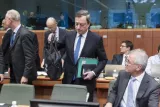 Mario Draghi, président de la BCE, à participé à la réunion de l'Eurogroupe


