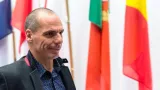 Le ministre des Finances grec Yanis Varoufakis, lundi à Bruxelles. Crédits photo : Geert Vanden Wijngaert/AP


