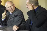 Le ministre allemand des finances, Wolfgang Schäuble (à gauche), et son homologue grec, Yanis Varoufakis, le 5 février, à Berlin .


