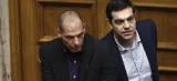 Yanis Varoufakis (à gauche) et Alexis Tsipras (à droite) Crédits photo : Petros Giannakouris/AP


