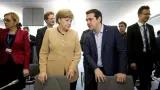 Le premier ministre grec ne veut pas d'une «zone euro à deux vitesses», portée par les États fondateurs et en premier lieu l'Allemagne et la France (Crédit: Alain Jocard/AFP) Crédits photo : ALAIN JOCARD/AFP


