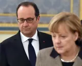 Jeudi, la désunion franco-allemande sur le dossier grec sautait aux yeux à Bruxelles - SERGEI SUPINSKY /AFP



