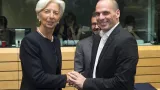 Christine Lagarde et Yanis Varoufakis, le 25 juin 2015 à Bruxelles.


