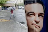 Une affiche de campagne de Syriza, lundi, dans une rue d'Athènes. Image: AP


