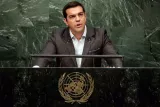 Alexis Tsipras à la tribune de l'Onu, le 27 septembre 2015. - Richard Drew/AP/SIPA


