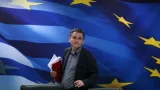 Euclid Tsakalotos, le ministre des Finances grec. Crédits photo : Petros Giannakouris/AP


