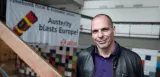 L'ancien ministre des Finances grec Yanis Varoufakis à Berlin en marge d'un meeting du mouvement anti-austérité "Blockupy" le 7 février. (Jörg Carstensen / dpa / AFP)


