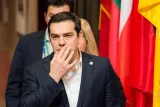 Le premier ministre grec, Alexis Tsipras, à Bruxelles, le 17 mars.


