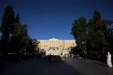 La place Syntagma, à Athènes, où s'est réuni Global debout.


