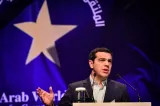 Alexis Tsipras s'exprime lors d'une conférence sur l'économie à Athènes. (Jeudi 3 novembre 2016) Image: AFP


