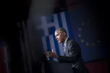 Barack Obama à Athène, mercredi.



