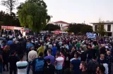 Une manifestation antimigrants sur l'île de Chios, le 28 septembre 2016.


