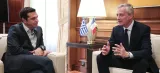 Alexis Tsipras et Bruno Le Maire, le 12 juin à Athènes. Crédits photo : ANGELOS TZORTZINIS/AFP


