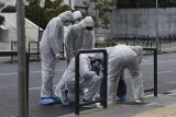 La police scientifique a investi les lieux de l'explosion. (Vendredi 22 décembre 2017) Image: AFP



