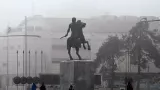 La statue d'Alexandre Le Grande, le 17 janvier 2018 à Thessalonique, en Grèce


