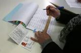 Un bureau de vote lors du premier tour du 28 janvier 2018. Image: AFP


