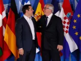 Le premier ministre grec, Alexis Tsipras (à gauche), et le président de la Commission européenne, Jean-Claude Juncker, à Bruxelles, le 24 juin.


