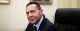 Yannis Stournaras, gouverneur de la Banque de Grèce. Le banquier central justifie le programme d'austérité que le pays a vécu depuis 2010 et affirme que l'optimisme est désormais de mise. © Alkis Konstantinidis/Reuters ©


