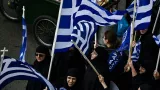 Manifestation à Athènes contre l'accord sur le nom de la Macédoine du Nord, le 20 janvier 2019.


