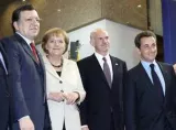 José Barosso, Angela Merkel, Georges Papandreou et Nicolas Sarkozy