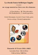 Affiche du concert de la chorale Sappho