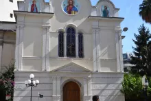 L'église orthodoxe Saint-Nicolas-et-Sainte-Alexandra, à Nice, en septembre 2016. BOIZET/ALPACA /ANDIA.FR