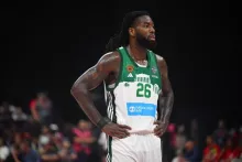 Mathias Lessort, lors du Final Four d'Euroligue 2025. (A. Réau/L'Équipe)