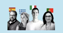 De gauche à droite : Enric Asuncion, Katerina Gregos, Luca Ferrari et Elvira Fortunato.