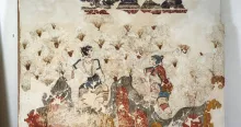 Femmes cueillant du safran, fresque d'Akrotiri à Théra (Santorin), XVIe siècle avant J.-C. Luisa Ricciarini / Bridgeman Ima