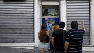 En Grèce, le Web et les applis tournent aussi au ralenti Crédits photo: Alkis Konstantinidis/REUTERS