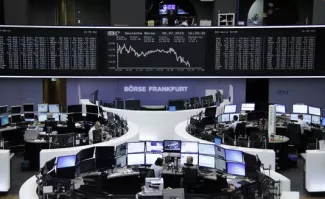 La Bourse de Francfort, en Allemagne.


