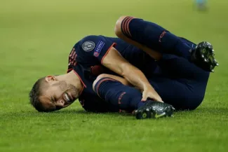 Foot - C1 : Lucas Hernandez sort sur blessure contre l'Olympiakos Foot - C1 : Lucas Hernandez sort sur blessure contre l'Olympiakos.