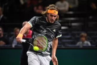 Tennis - Rolex Paris Masters : Stefanos Tsitsipas en huitièmes de finale Tennis - Rolex Paris Masters : Stefanos Tsitsipas en huitièmes de finale.