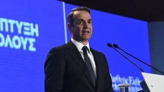 L’évolution de l’économie grecque inquiète le FMI Le nouveau gouvernement, de droite, élu en juillet, s’est engagé à mettre en place des politiques favorables à la croissance. Ici Kyriakos Mitsotakis, le premier ministre grec. SAKIS MITROLIDIS/AFP