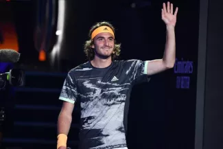 Stefanos Tsitsipas affrontera Mikael Ymer pour son entrée en lice. (P. Lahalle/L'Équipe)


