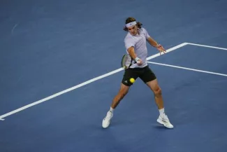 Vainqueur à Marseille, Stefanos Tsitsipas est à nouveau en finale à Dubaï. (F. Porcu/L'Équipe)


