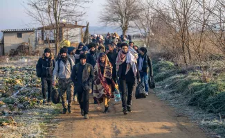 Turquie : des milliers de migrants affluent à la frontière grecque Turquie : des milliers de migrants affluent à la frontière grecque.