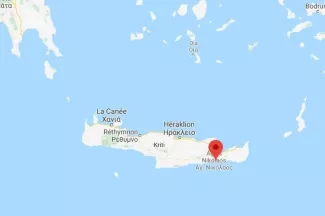L'épicentre se situe à 55 kilomètres au large de la ville d'Iérapetra, dans le sud de l'île. Image: Google Map


