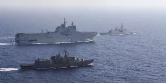 Tensions en Méditerranée : la France au secours de la Grèce face à la Turquie Tensions en Méditerranée : la France au secours de la Grèce face à la Turquie.