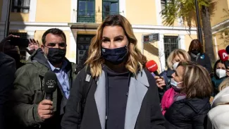 En Grèce, le mouvement #MeToo secoue le milieu artistique Plus de trois ans après la naissance du mouvement #MeToo aux États-Unis, la loi du silence a été brisée en Grèce par l'athlète Sofia Bekatorou. ALKIS KONSTANTINIDIS / REUTERS