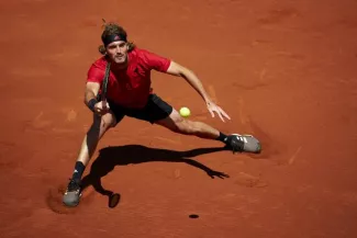 Tennis : Stefanos Tsitsipas sans problème face à Félix Auger-Aliassime à Barcelone Stefanos Tsitsipas à Barcelone. (M. Queimadelos/Quality Sport Images)