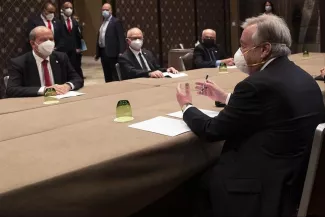 Réunification de Chypre: Antonio Guterres à Genève pour relancer la diplomatie onusienne Réunification de Chypre: Antonio Guterres à Genève pour relancer la diplomatie onusienne.