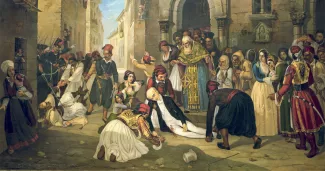 A Nauplie, premier cercueil de la révolution grecque A Nauplie, premier cercueil de la révolution grecque.