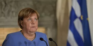 Dernière visite d’Angela Merkel en Grèce, un pays toujours marqué par des années d’austérité Dernière visite d’Angela Merkel en Grèce, un pays toujours marqué par des années d’austérité.