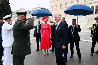 Le Roi qualifie les valeurs de la Grèce antique d'essentielles pour le monde d'aujourd'hui Le Roi qualifie les valeurs de la Grèce antique d'essentielles pour le monde d'aujourd'hui.